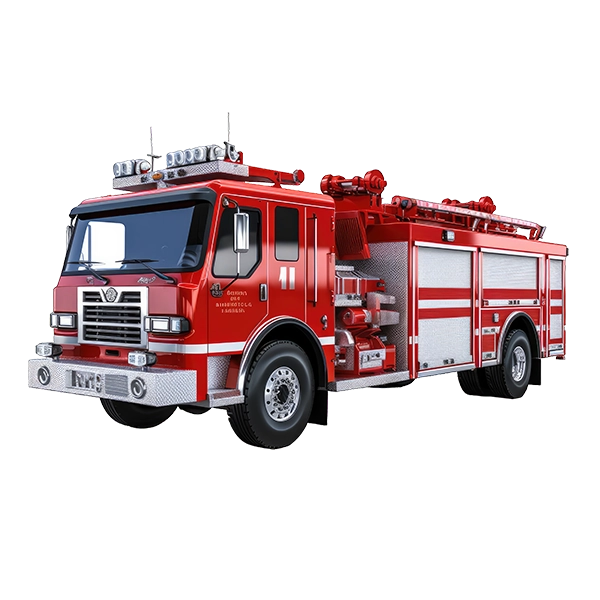 A picture of a red fire truck