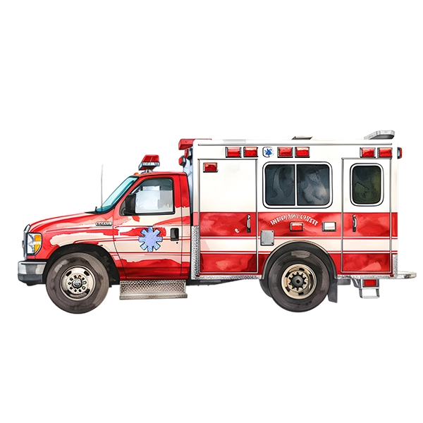 A picture of an ambulance